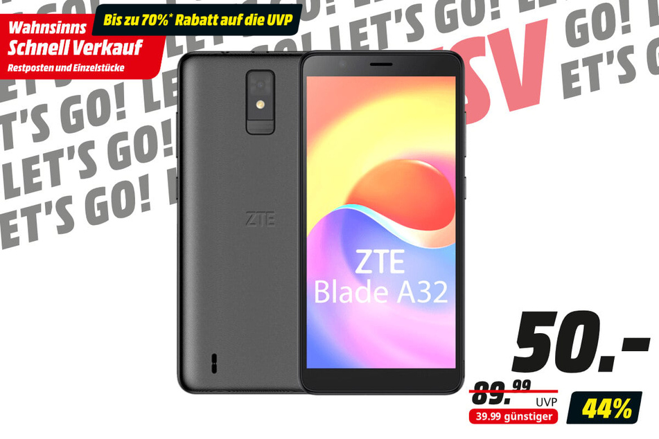 ZTE Blade A32 für 50 statt 89,99 Euro.