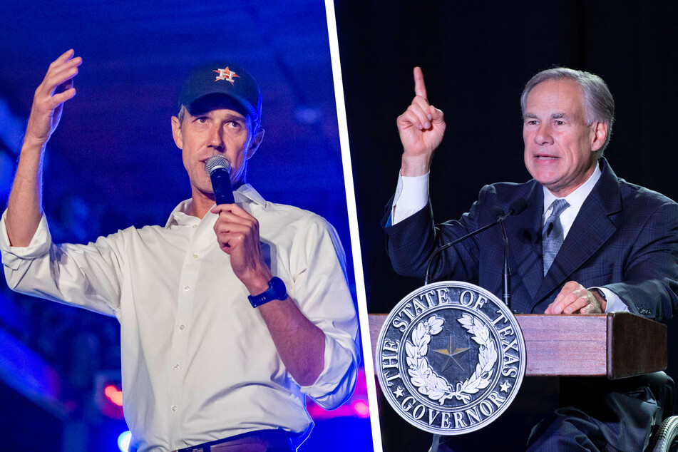 Democrat Beto O'Rourke (l.) is looking to unseat Republican incumbent Greg Abbott (r.) in the 2022 Texas gubernatorial race.