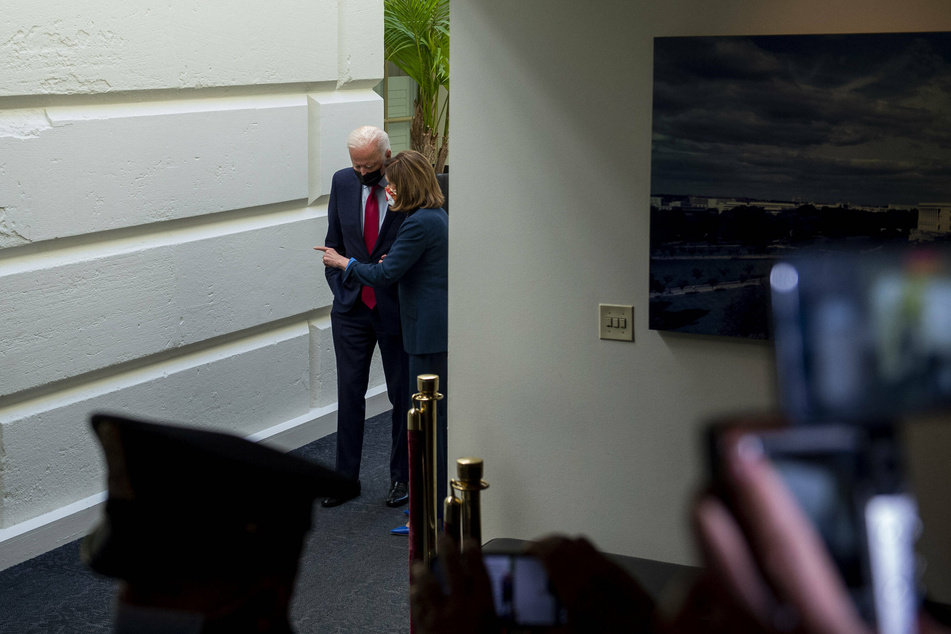 Biden and Pelosi consulting as negotiations around the infrastructure and spending bills continue.