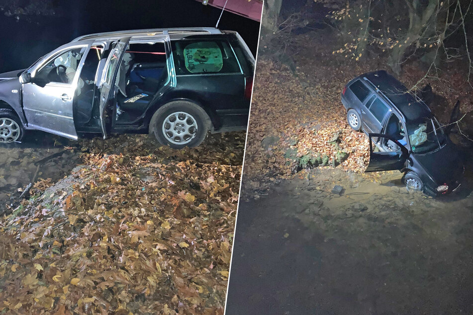 Kurioser Unfall in Hilden: Drogenfahrt endet im Bach, Nummernschilder vom Auto geklaut!