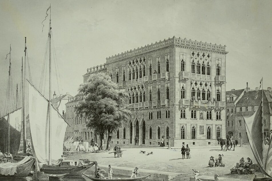 Das historische Gebäude war damals von den Architekten als Auftakt einer Prachtstraße venezianischer Palazzi am Elbufer vorgesehen.