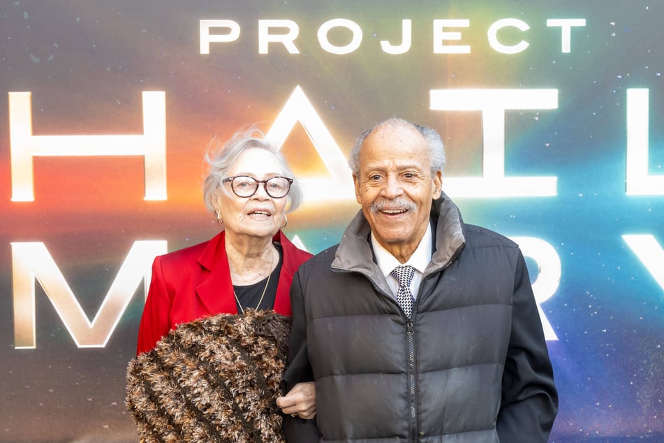 Ed Dwight (r.) and his wife Barbara pictured at the premiere of Project Hail Mary last month.