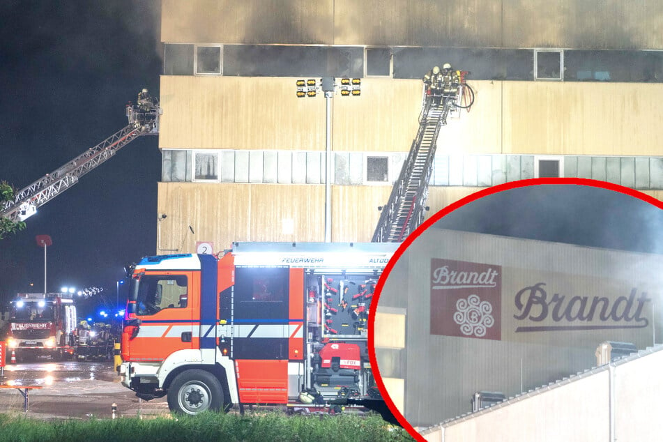 Großeinsatz in Brandt-Fabrik: Millionen-Schaden bei Zwieback-Firma