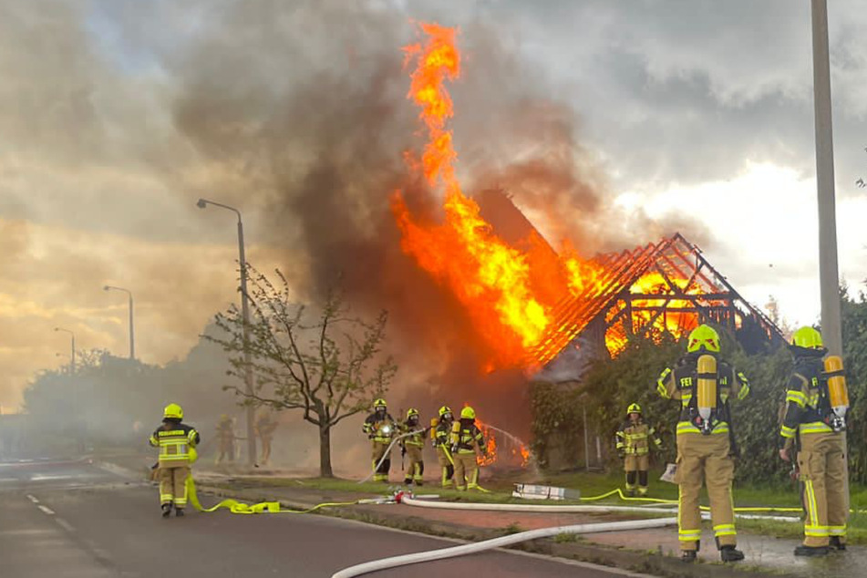 Rauchwolke über Borna! Garagen-Brand droht ganzes Haus niederzubrennen - drei Personen verletzt