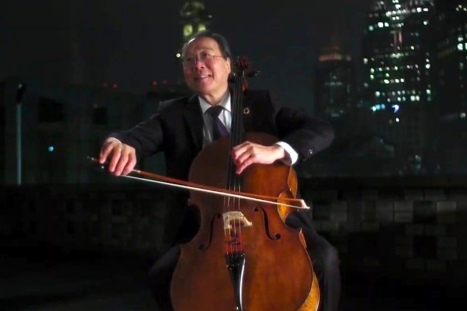 Auf dem Videostandbild spiel Cellist Yo-Yo Ma während der Veranstaltung "Celebrating America" zur Amtseinführung von US-Präsident Biden.