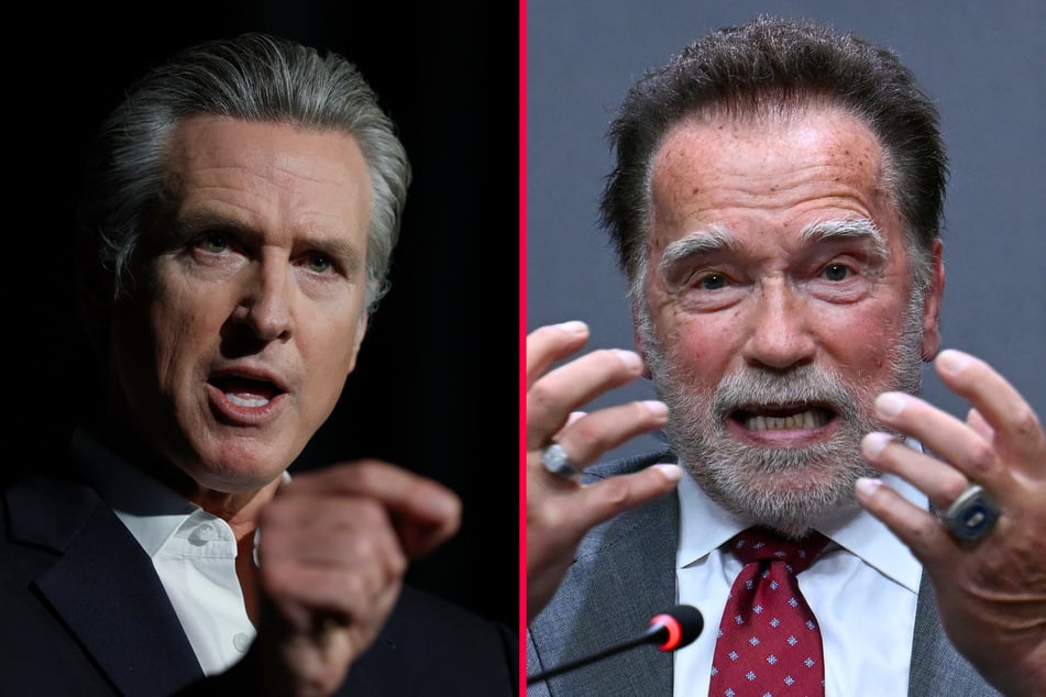 Former California Governor Arnold Schwarzenegger (r.) slammed current Governor Newsom's claim that the redistricting effort is only temporary.