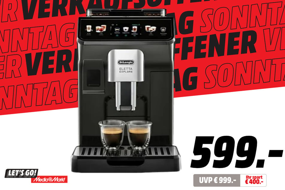 DeLonghi-Kaffeevollautomat für 599 statt 999 Euro.