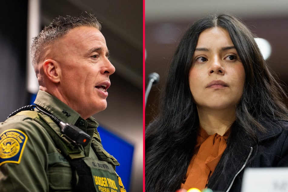 Former Border Patrol commander Greg Bovino (l.) reportedly congratulated the agent who shot Marimar Martinez five times in Chicago.
