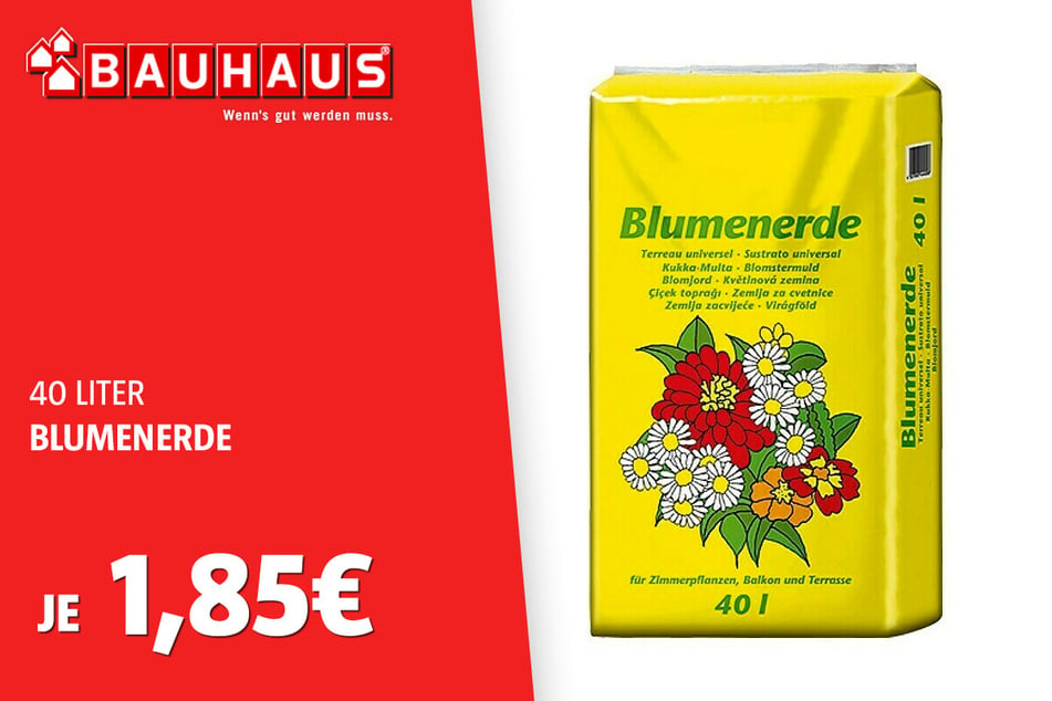 Blumenerde für 1,85 Euro