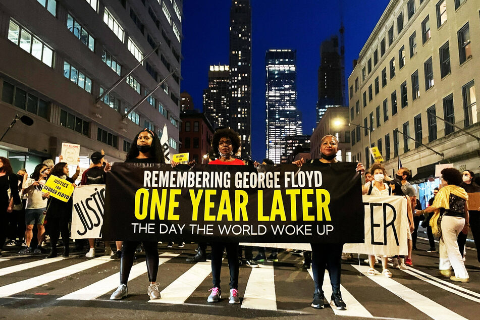 People gathered in New York City to commemorate the one-anniversary of George Floyd s death.