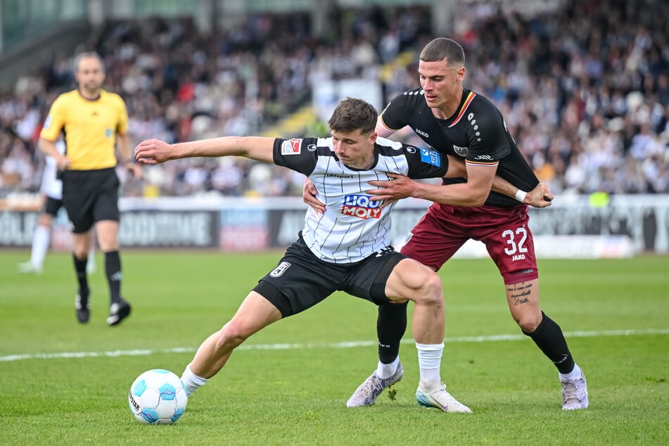 Luca Bazzoli (24, r.) kickt künftig für Rot-Weiss Essen.