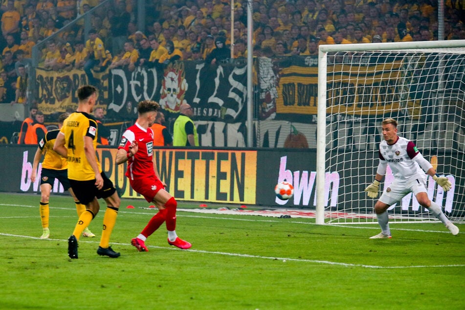 Philipp Hercher (30, M.) netzte Ende Mai 2022 zum entscheidenden 2:0 ein.