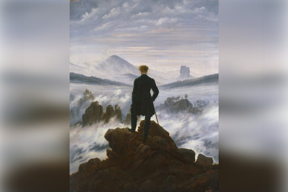 Das namensgebende Gemälde von Caspar David Friedrich: "Wanderer über dem Nebelmeer", entstand um 1817.