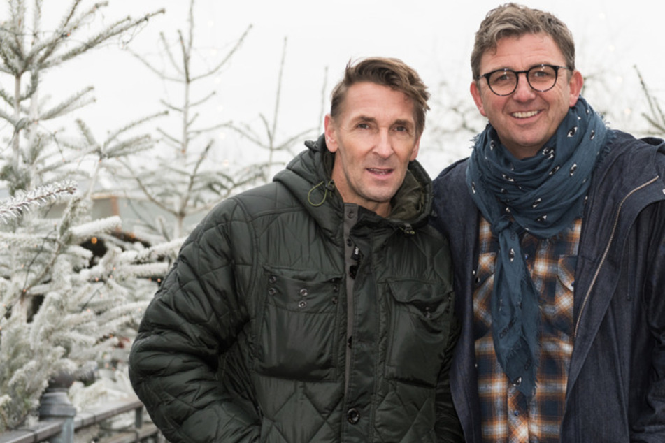 Mark Keller (l.) und Hans Sigl (54) sind seit vielen Jahren bei der ZDF-Serie "Der Bergdoktor" dabei.