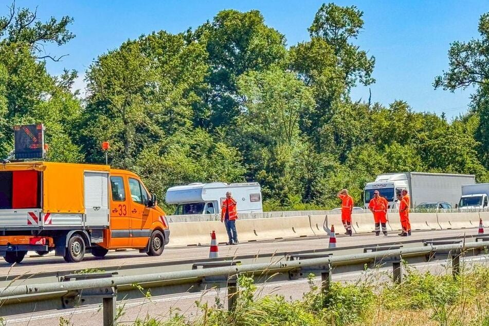 Im Landkreis Karlsruhe musste die A5 ebenfalls aufgrund von Hitzeschäden repariert werden.