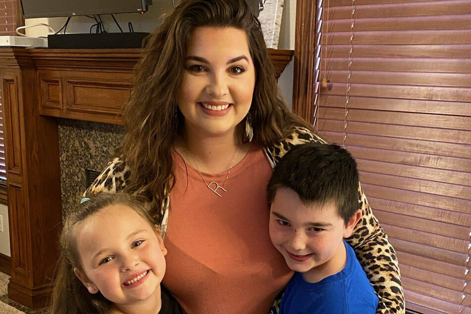 Sheila McCallister Meinhardt posted this photo of Rebecca McCurdy and her two children on Facebook.