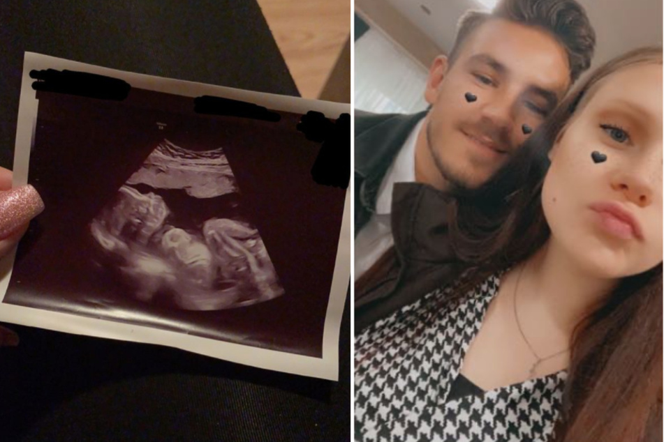 Lavinia Wollny (22) und ihr Freund Tim Katzenbauer (23) erwarten ihr erstes Baby. (Fotomontage)