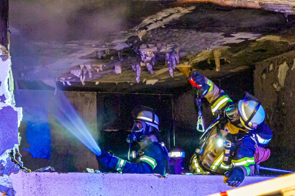Das Feuer zerstörte große Teile der Wohnung.