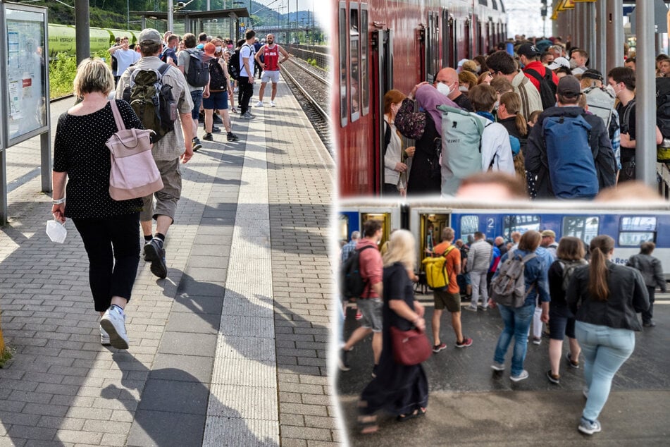 Bestes Ausflugswetter und der 9-Euro-Wahnsinn auf Sachsens Bahnsteigen