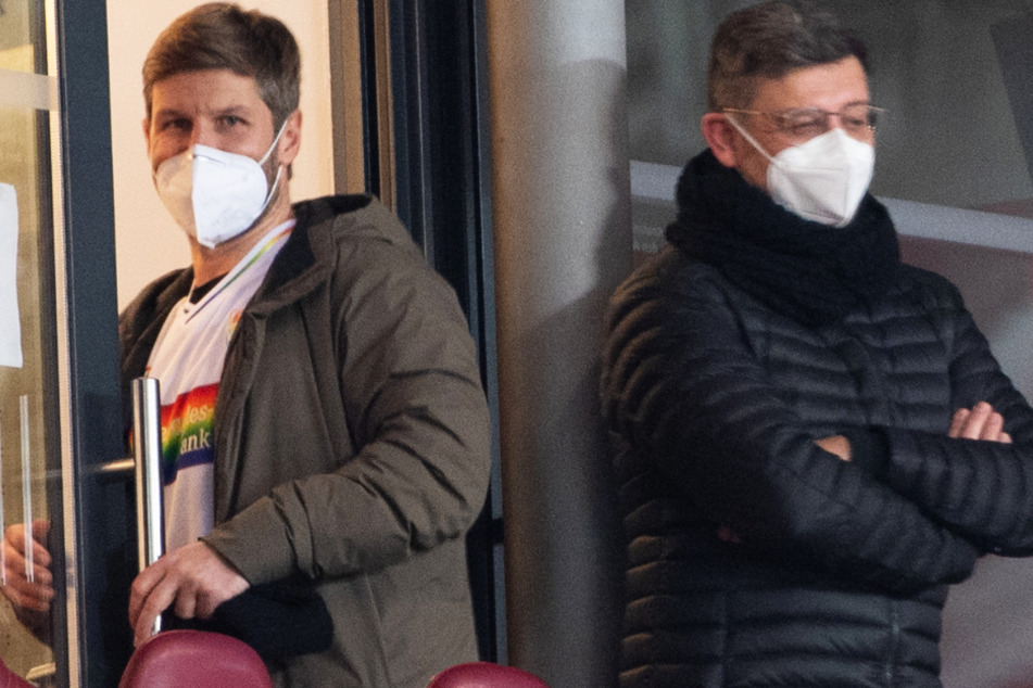 Ihr Verhältnis soll inzwischen professionell sein: Vorstandsboss Thomas Hitzlsperger (39 und Präsident Claus Vogt (51).
