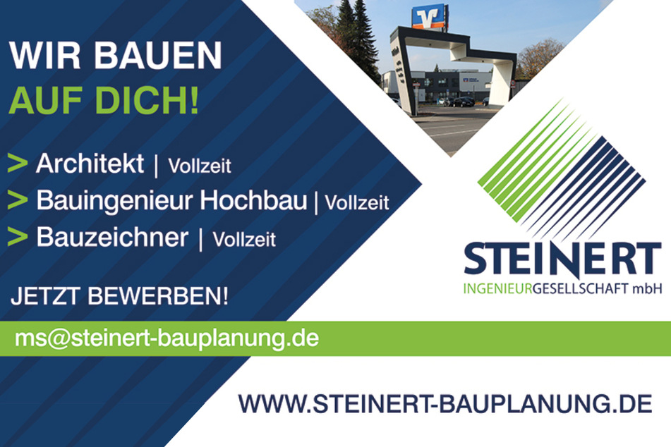 Bei Steinert sind gerade Jobs als Architekt (m/w/d), Bauingenieur (m/w/d) und Bauzeichner (m/w/d) zu vergeben.