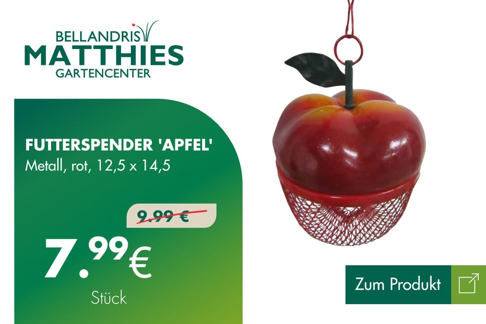 Futterspender "Apfel" für 7,99 Euro.