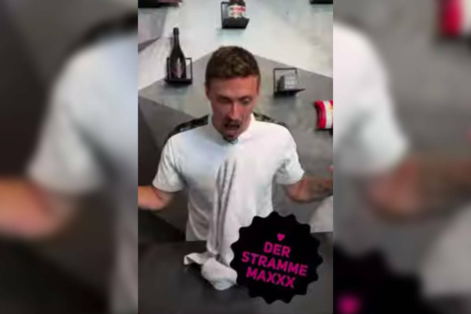 Max Kruse (33) macht bei Instagram Werbung für seine heiße Geschäftsidee: der "Stramme Maxxx".