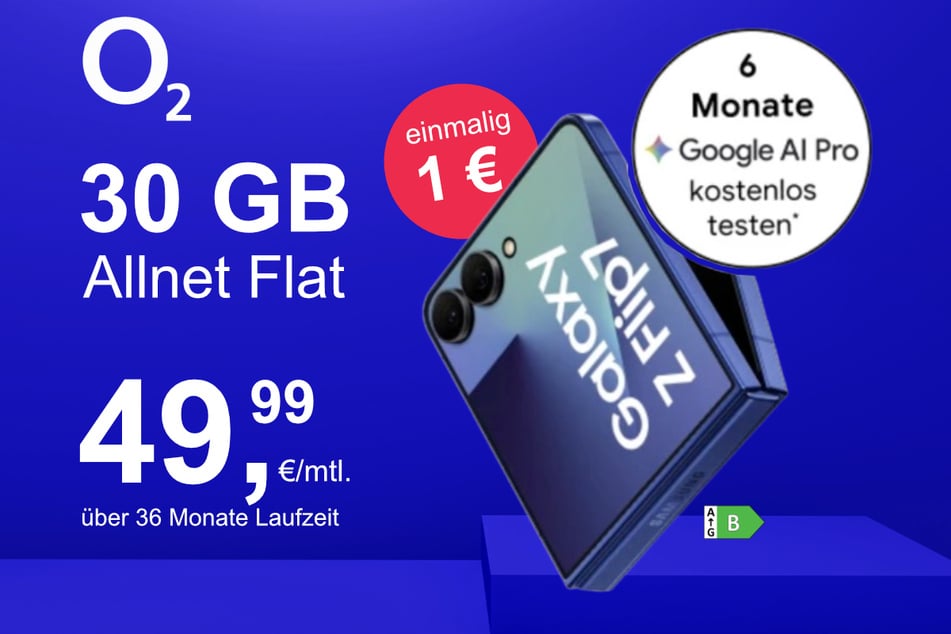 Das Samsung Galaxy Z Flip7 im o2 Mobile M für einmalig 1 Euro.