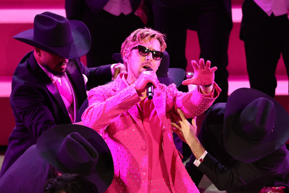 Ryan Gosling performs I'm Just Ken from Barbie during the 96th Academy Awards.
