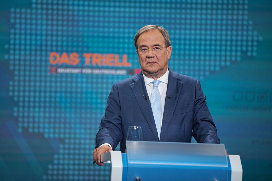 CDU-Spitzenkandidat Armin Laschet attackierte seine Kontrahenten im Laufe der Triell immer wieder.