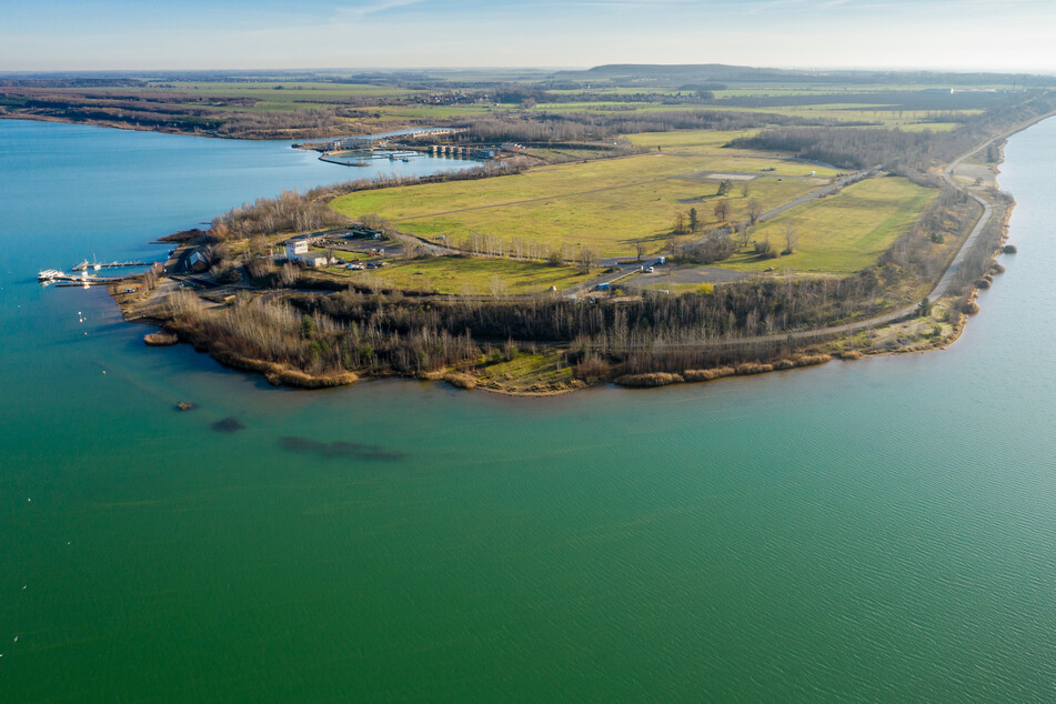 Die Halbinsel Magdeborn im Störmthaler See ist für die Ansiedlung eines Helmholtz-Zentrums im Gespräch.