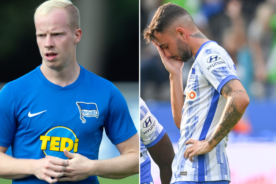 Mit Maolida, Dennis Jastrzembski (22, l.) und Marco Richter (23, r.) hat Hertha BSC nur drei nominelle Außenbahnspieler.