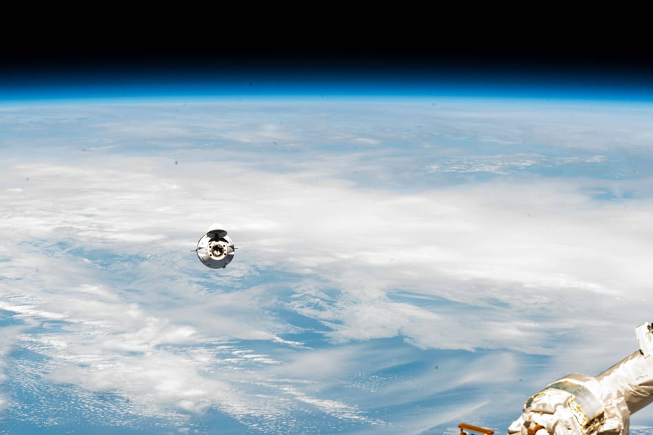 The SpaceX Cargo Dragon supply craft vehicle approaches the International Space Station.