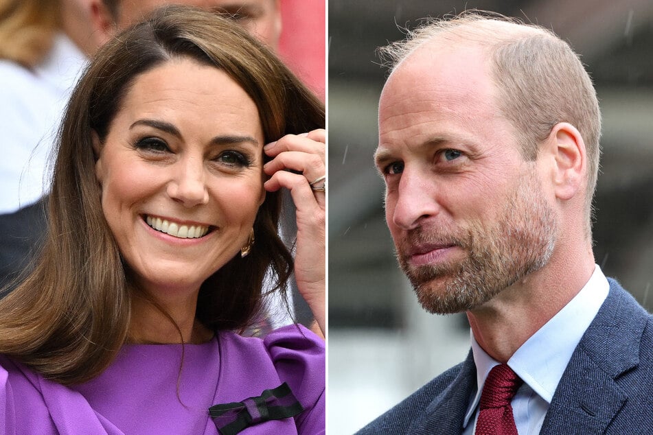 Prince William (r.) has described the end of Kate Middleton's chemotherapy treatment as "good news" but added his wife still has "a long way to go."