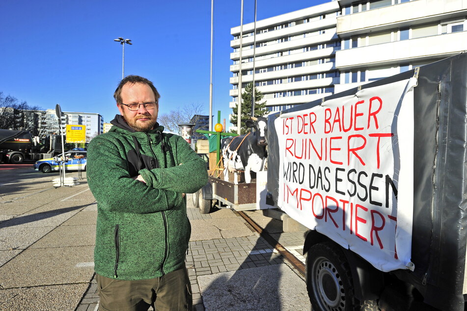 Landwirt Georg Stiegler (36) findet die Protestaktion gut.