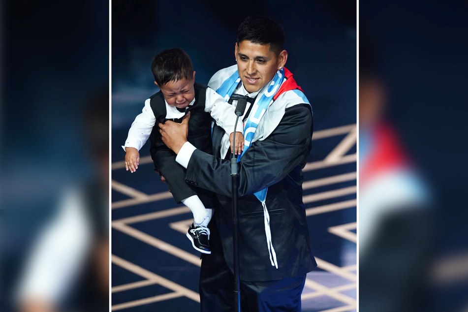 Ein weinendes Kleinkind auf der Bühne bei der Weltfußballer-Wahl sorgte für Erheiterung unter den Zuschauern.