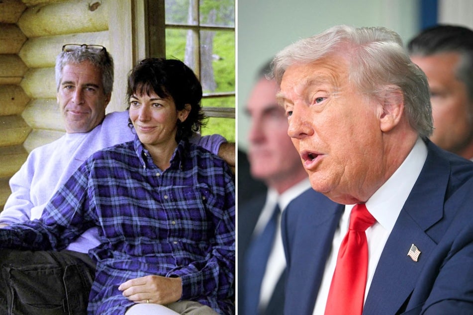 On Monday, a federal judge rejected a request from President Donald Trump (r.) for the release of grand jury materials in a case involving Jeffrey Epstein (l.)