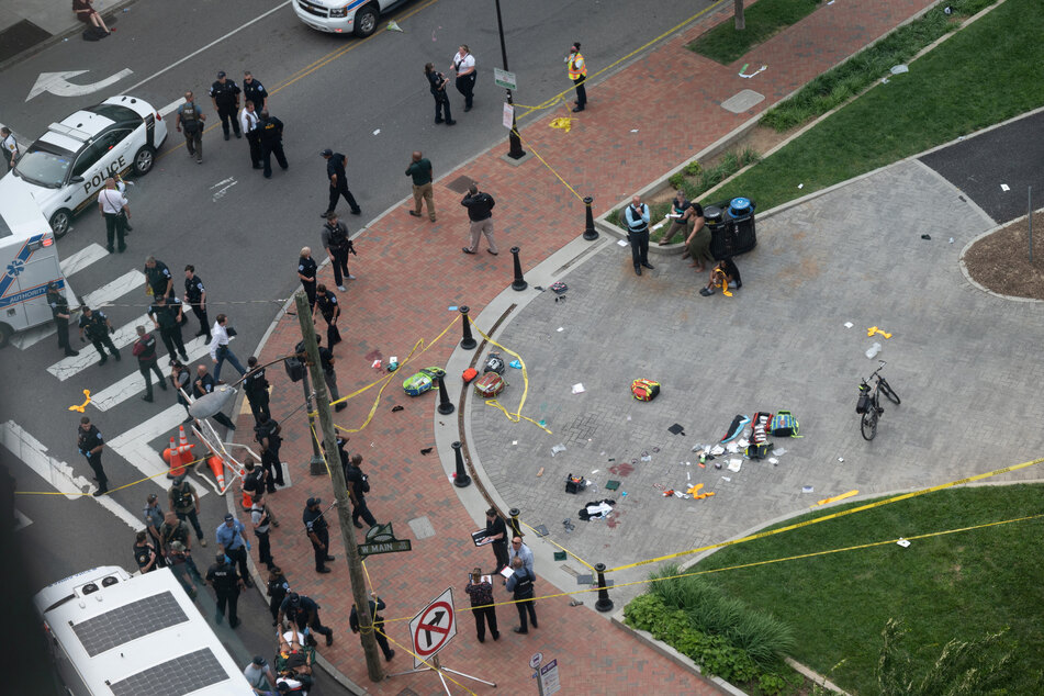 Two people were killed and five others wounded after gunfire erupted at a high school graduation ceremony in Richmond, Virginia.