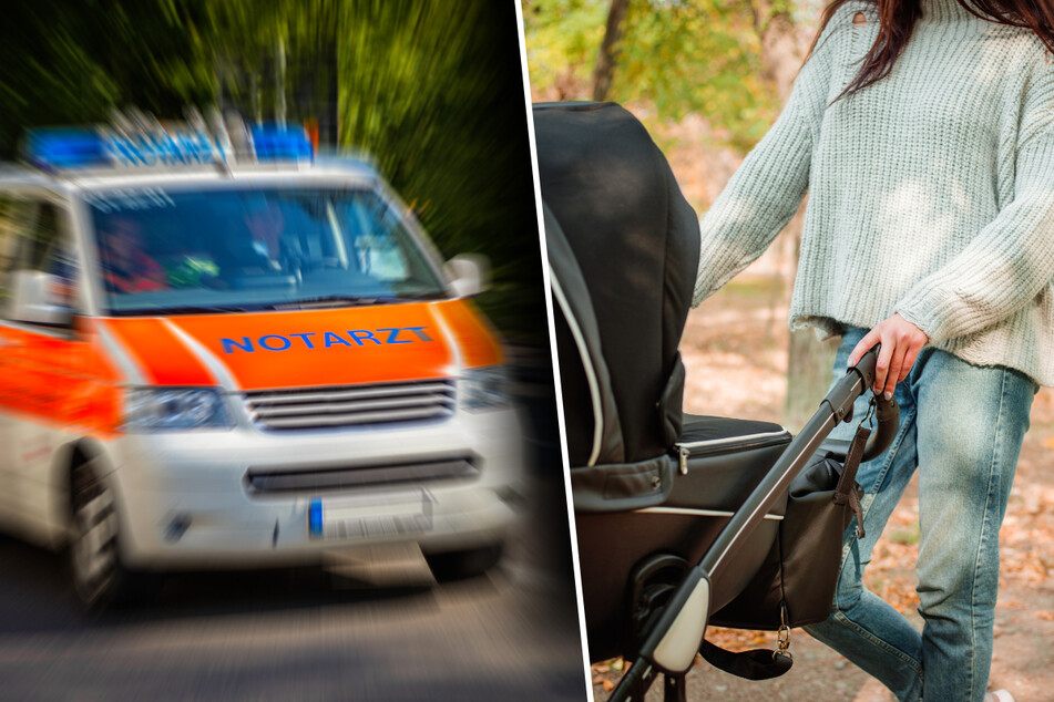 Die Polizei sucht derzeit nach einer Mutter, die am Dienstag in Flöha mit ihrem Kinderwagen einen schweren Fahrrad-Unfall ausgelöst hat (Symbolbild).
