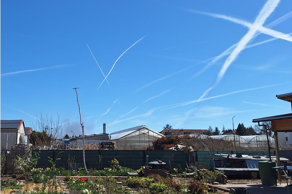 Auch in Dresden war die Rauchwolke sichtbar.