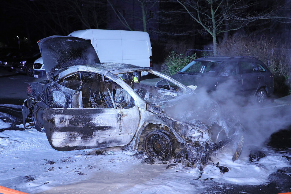 Durch das verheerende Feuer erlitt der Peugeot einen Totalschaden.