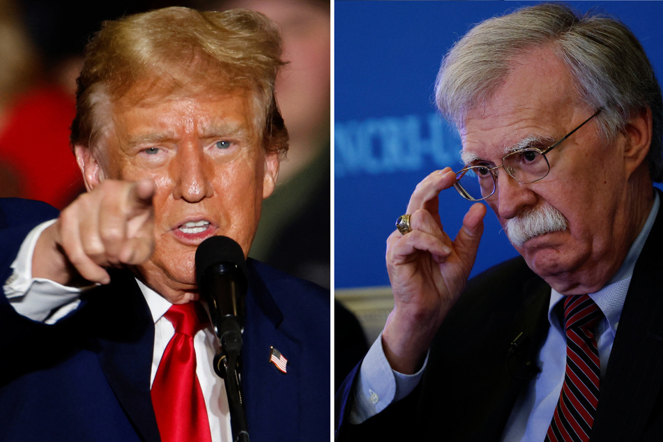 Donald Trump (l.) "doesn't have the brains" to become dictator, his former national security advisor John Bolton said in a new interview.