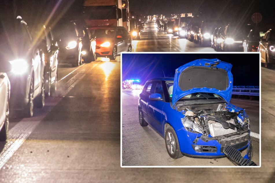 Unfall A72: Kilometerlanger Stau nach Unfall auf A72 in Sachsen