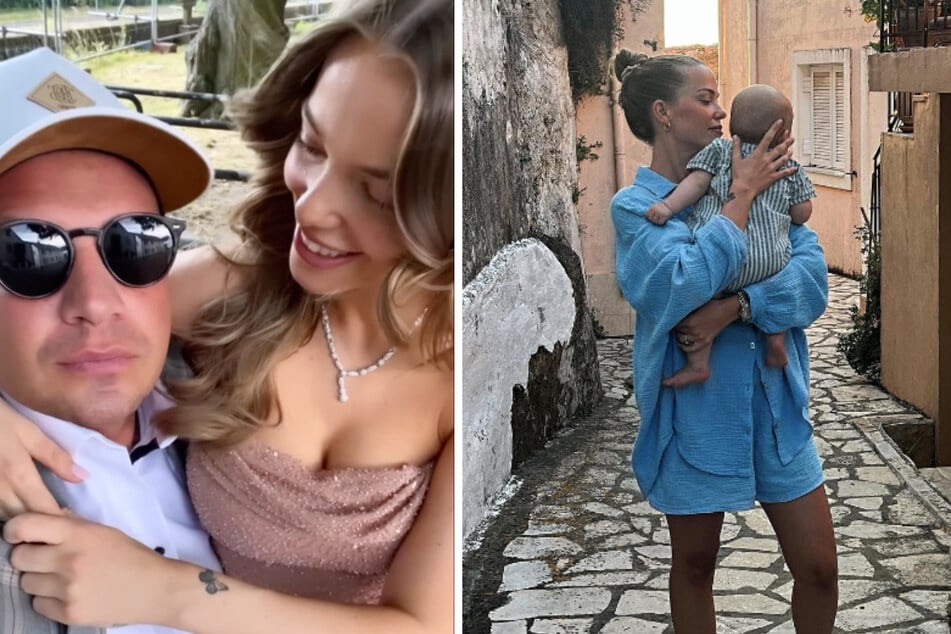 Laura Maria Rypa (27) und Pietro Lombardi (31) genießen den ersten gemeinsamen Familienurlaub mit ihrem Sohn Leano Romeo auf Korfu.