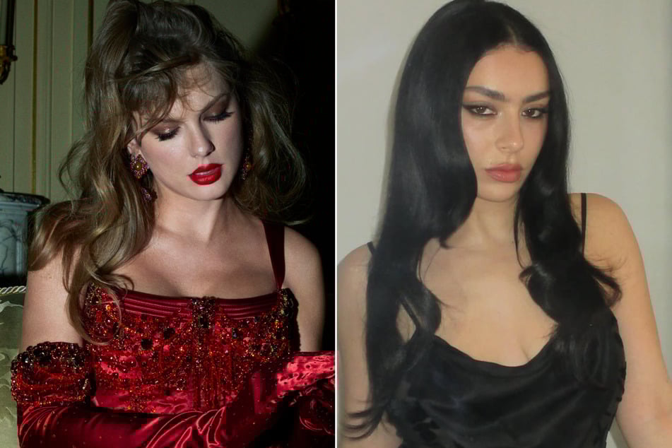 Taylor Swift (l.) appeared to take a swipe at Charli XCX on the song Actually Romantic.