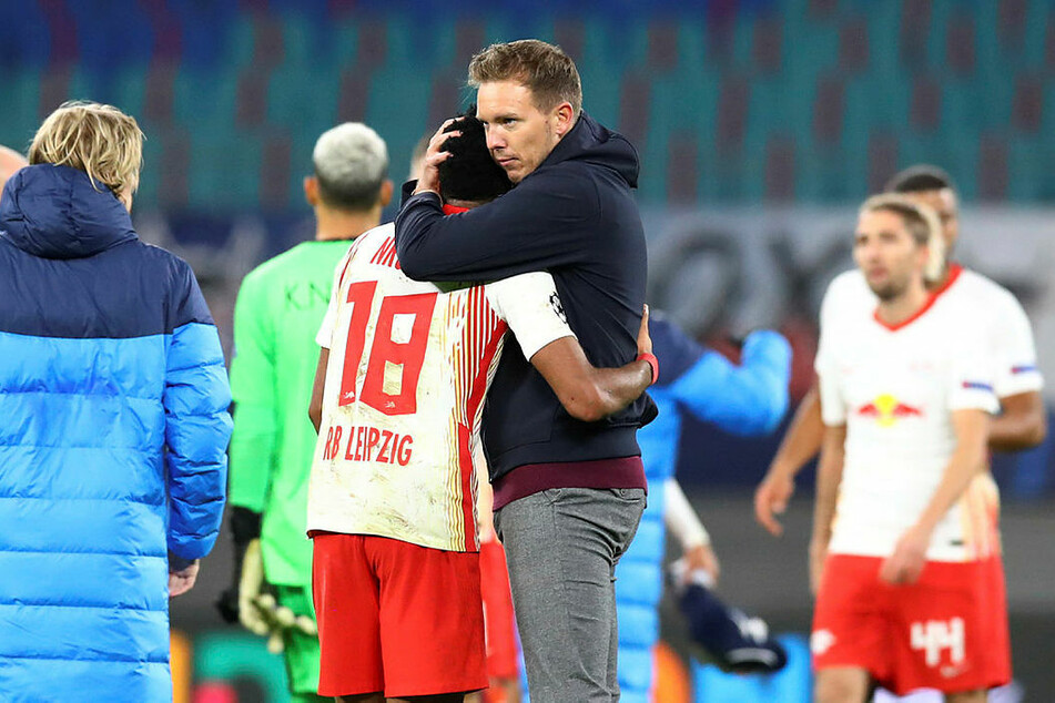 Für den Ex-Pariser Christopher Nkunku und dessen Tor freute sich Trainer Nagelsmann.