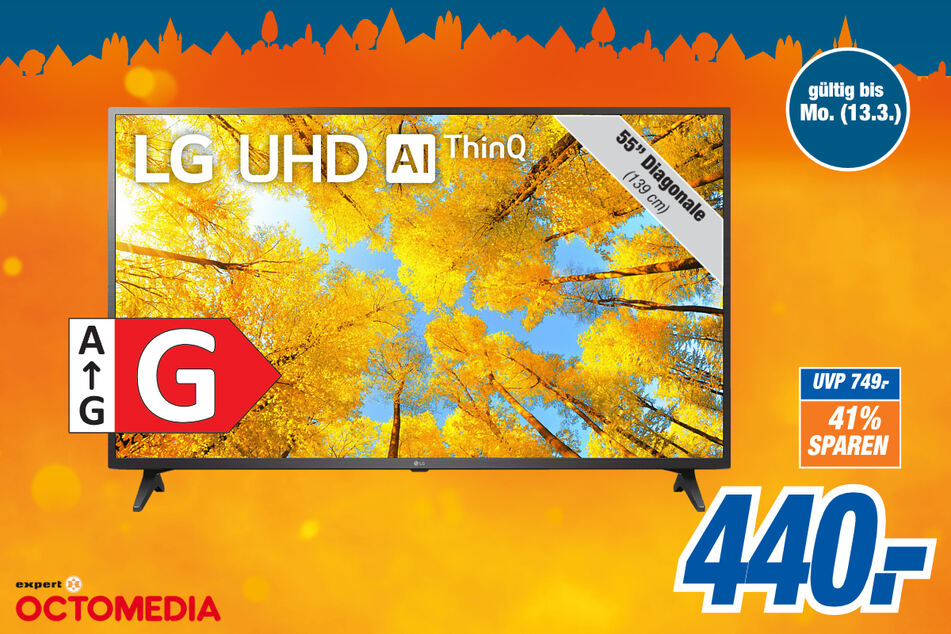55-Zoll LG-Fernseher für 440 statt 749 Euro.