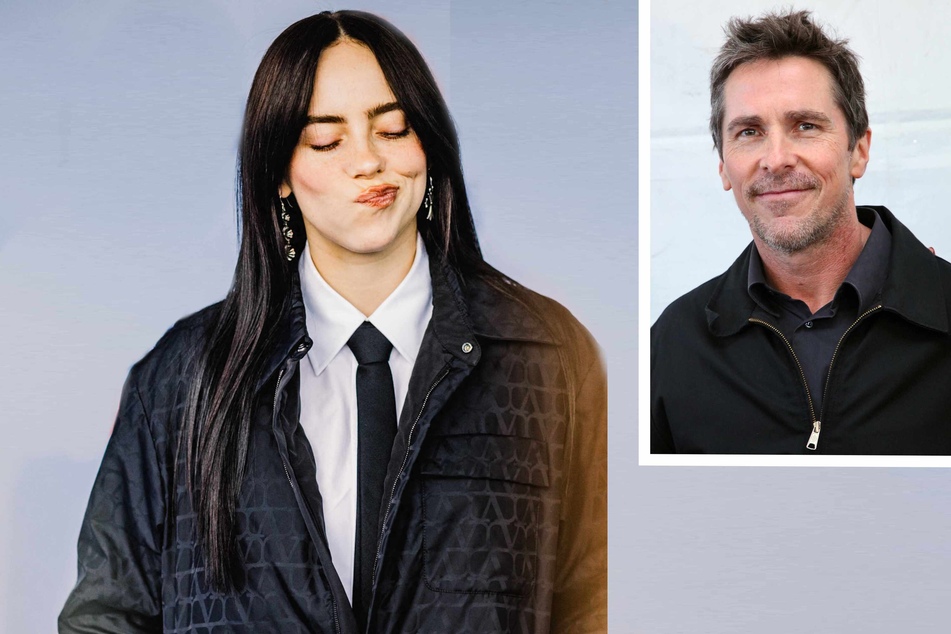 Pop star Billie Eilish said she had a romantic dream with Batman actor Christian Bale (r.), and took it as a sign to break up with her boyfriend at the time.