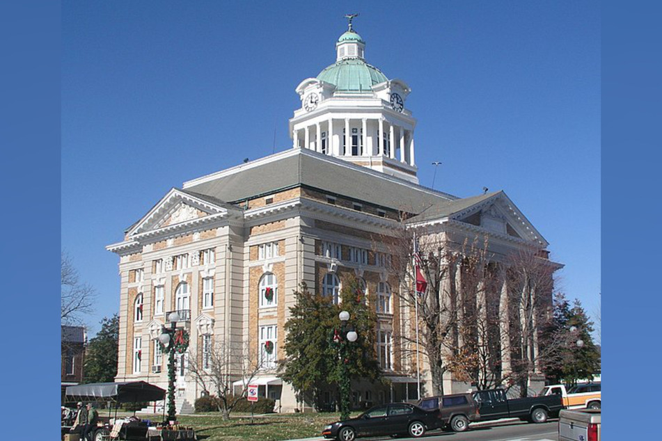 Giles County Courthouse is located in Pulaski, Tennessee, birthplace of the KKK.