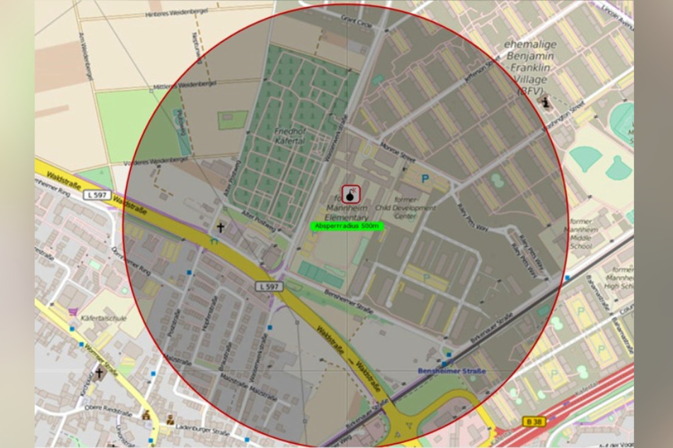 Dieser Radius wird in Mannheim geräumt.
